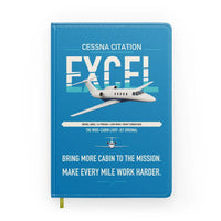 Thumbnail for Cessna Citation Excel design on turquoise notebook