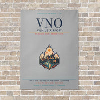 Thumbnail for Vilnius Airport VNO vertical canvas print - no frame - light gray background