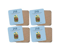 Thumbnail for Johannesburg O.R. Tambo International Airport (JNB) design on light blue 4 pieces set coaster