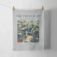 Thumbnail for VINTAGE G4138 - The Preflight - Designed Towels design on lightgray