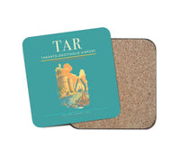 Thumbnail for Taranto-Grottaglie Airport (TAR) design on turquoise 1 piece coaster