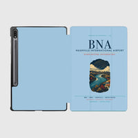 Thumbnail for Nashville International Airport (BNA) design on light blue samsung tablet tablet case