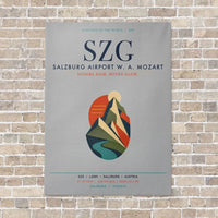 Thumbnail for Salzburg Airport SZG vertical canvas print - no frame - light gray background