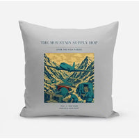 Thumbnail for VINTAGE G4518 - The Mountain Supply Hop - Designed Pillows design on lightgray