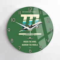 Thumbnail for Boeing 777-9 design on green no frame wall clock