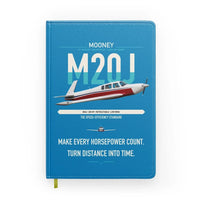 Thumbnail for Mooney M20J 201 design on turquoise notebook