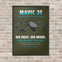Thumbnail for DJI Mavic 3 Thermal vertical canvas print - framed - green army background