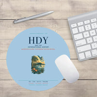 Thumbnail for Hat Yai International Airport (HDY) design on light blue round mouse pad