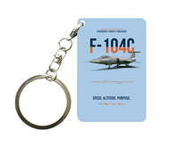 Thumbnail for F-104C STARFIGHTER Key Chain design on light blue key chain