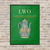 Thumbnail for Lviv Danylo Halytskyi International Airport LWO - Canvas Framed - Green