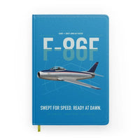 Thumbnail for F-86F Sabre design on turquoise notebook
