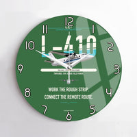 Thumbnail for LET L-410 UVP-E20 design on green no frame wall clock