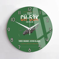 Thumbnail for Sikorsky CH-53K King Stallion design on green no frame wall clock