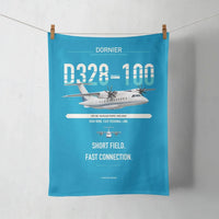 Thumbnail for Dornier D328-100 design on turquoise towel