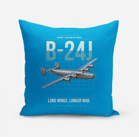 Thumbnail for B-24J Liberator design on turquoise pillow