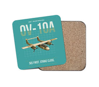 Thumbnail for OV-10A Bronco design on turquoise 1 piece coaster