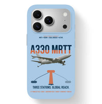 Thumbnail for Airbus A330 MRTT design on light blue magsafe iphone case, for iPhone 17 Pro