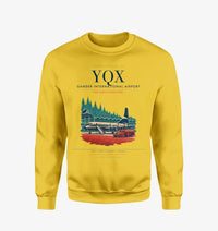 Thumbnail for Gander International Airport (YQX) design on yellow sweatshirt