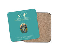 Thumbnail for Louisville Muhammad Ali International Airport (SDF) design on turquoise 1 piece coaster