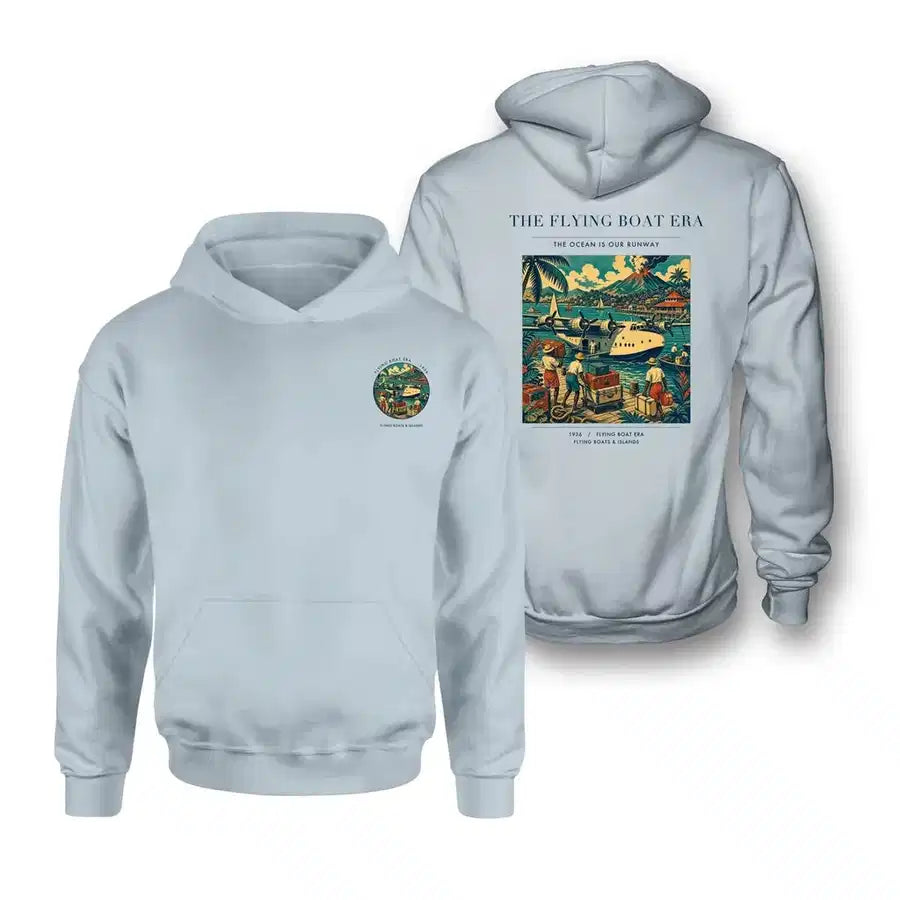VINTAGE G4055 - The Flying Boat Era - Double-Side Hoodie design on lightblue double side