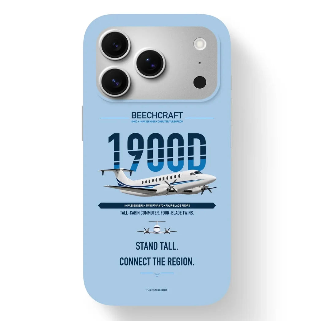 Beechcraft 1900D Case design on light blue iphone case