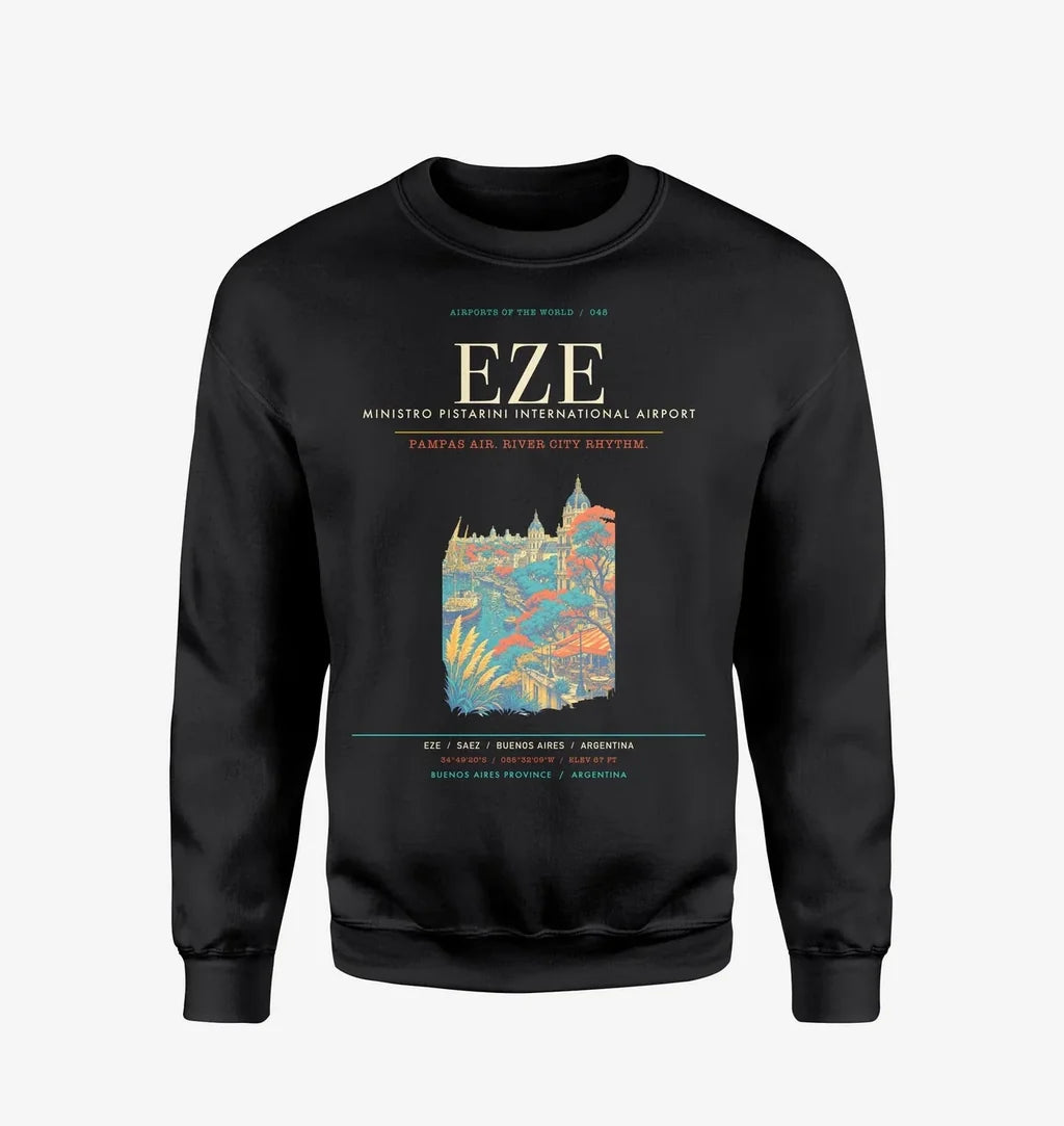 Buenos Aires Ministro Pistarini International Airport EZE Sweatshirt - Black
