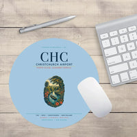 Thumbnail for Christchurch Airport (CHC) design on light blue round mouse pad