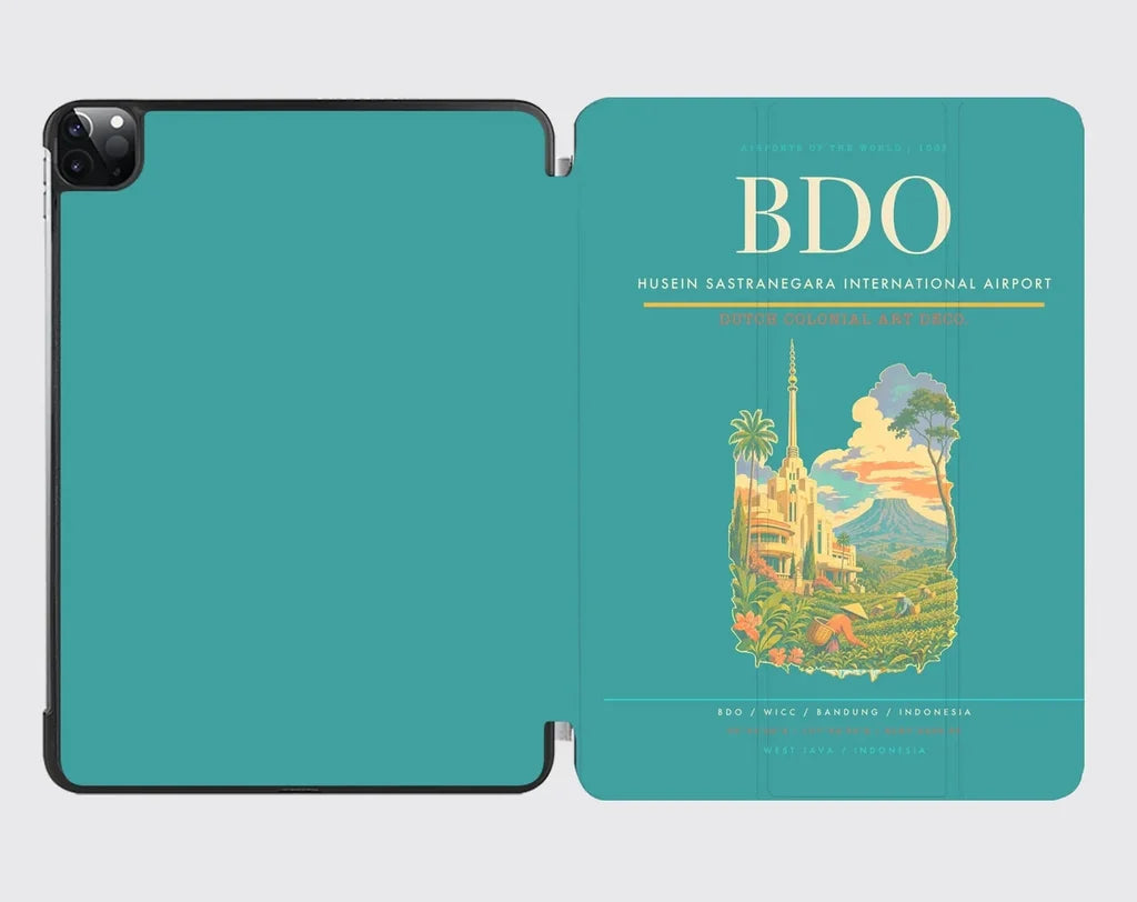 Husein Sastranegara International Airport (BDO) design on turquoise ipad tablet case