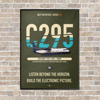 Thumbnail for Airbus C295 SIGINT vertical canvas print - framed - green army background