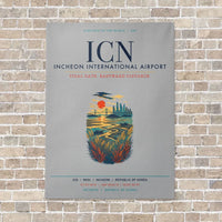 Thumbnail for Incheon International Airport ICN vertical canvas print - no frame - light gray background