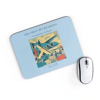 Thumbnail for VINTAGE G4228 - The First Jet Boarding - Designed Mouse Pads design on lightblue rectangle