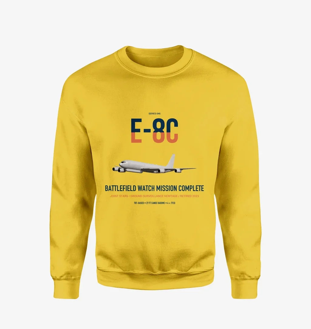 E-8C Joint STARS design on yellow sweatshirt