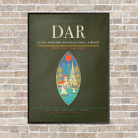 Thumbnail for Julius Nyerere International Airport DAR vertical canvas print - framed - green army background