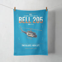 Thumbnail for Bell 205A-1++ design on turquoise towel