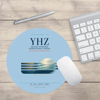 Thumbnail for Halifax Stanfield International Airport (YHZ) design on light blue round mouse pad