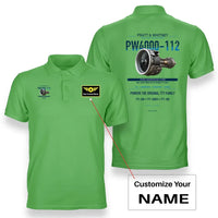 Thumbnail for PW4000-112 design on light green polo with custom name badge