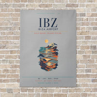Thumbnail for Ibiza Airport IBZ vertical canvas print - no frame - light gray background