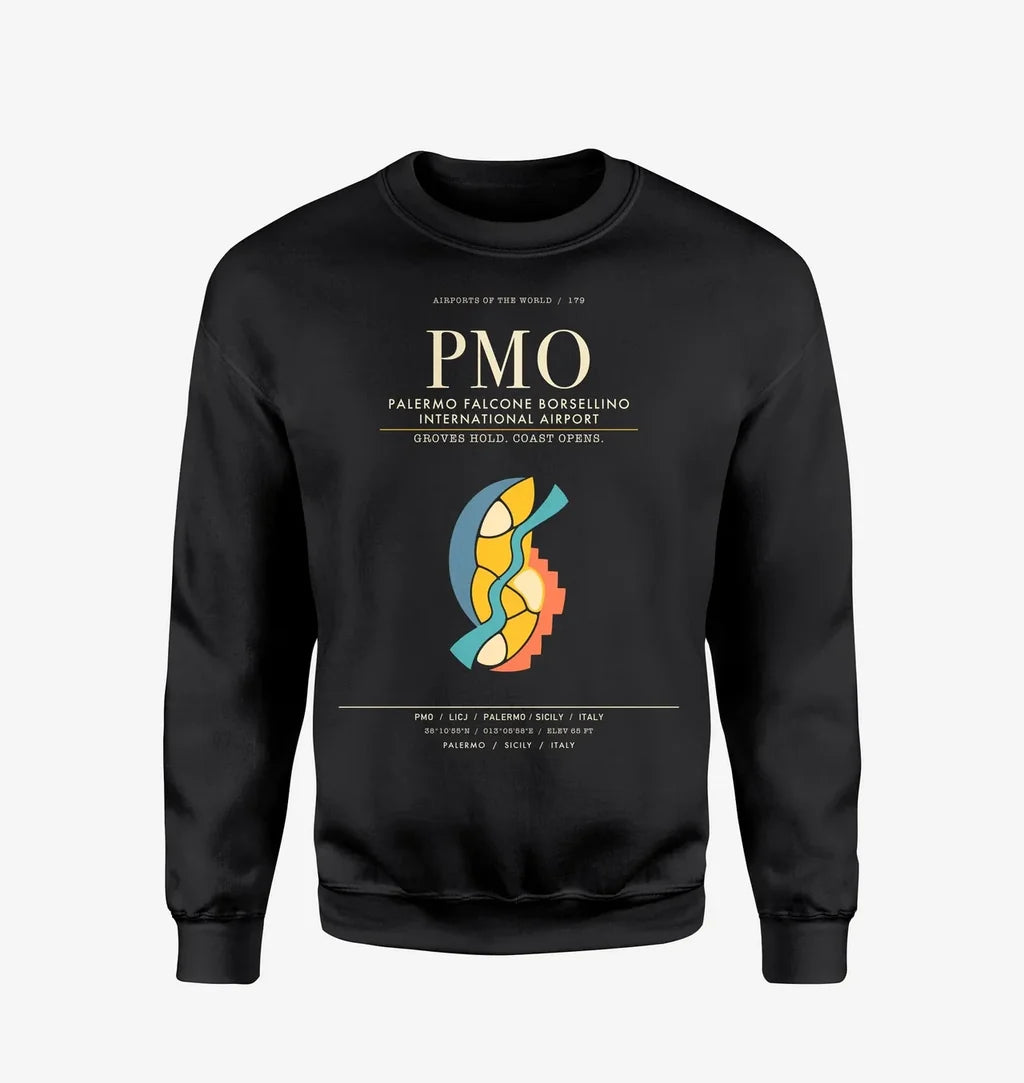 Palermo Falcone Borsellino International Airport PMO Sweatshirt - Black