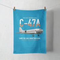 Thumbnail for C-47A Skytrain design on turquoise towel