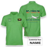 Thumbnail for RC-135V W Rivet Joint design on light green+name double-side polo t-shirt, double-side print