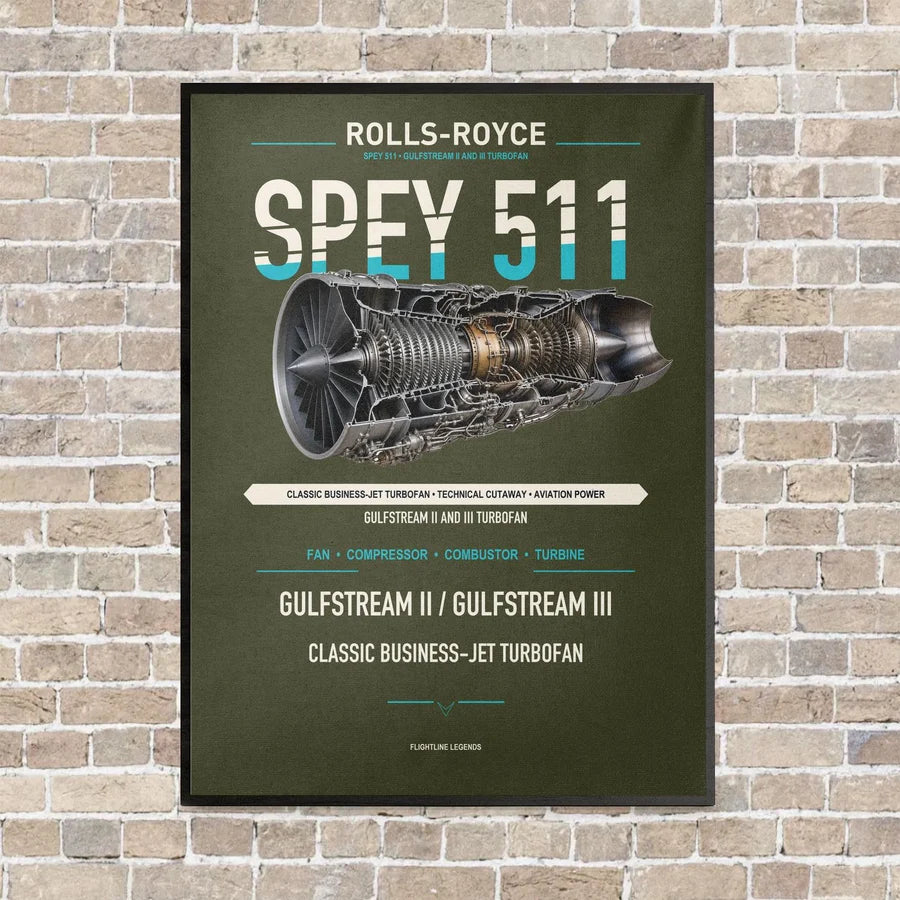 SPEY 511 vertical canvas print - framed - green army background