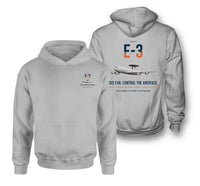 Thumbnail for E-3 Sentry AWACS design on light gray double-side hoodie, double-side print