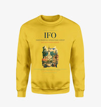 Thumbnail for Ivano-Frankivsk International Airport (IFO) design on yellow sweatshirt