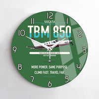 Thumbnail for Socata TBM 850 design on green no frame wall clock