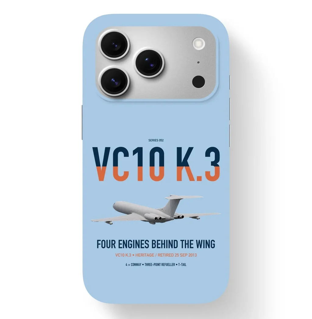 Vickers VC10 K.3 design on light blue magsafe iphone case, for iPhone 17 Pro
