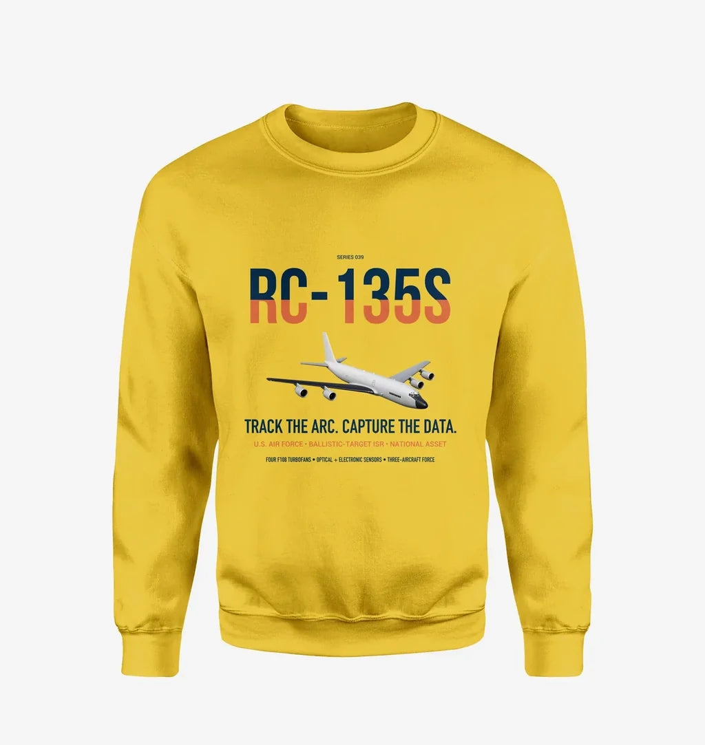 RC-135S Cobra Ball design on yellow sweatshirt