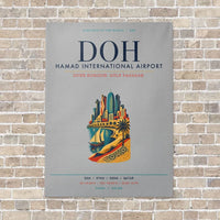 Thumbnail for Hamad International Airport Doha DOH vertical canvas print - no frame - light gray background