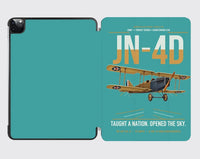 Thumbnail for Curtiss JN-4D Jenny design on turquoise ipad tablet case