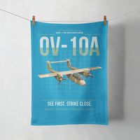 Thumbnail for OV-10A Bronco design on turquoise towel
