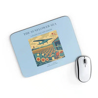 Thumbnail for VINTAGE G4391 - The Sunflower Sea - Designed Mouse Pads design on lightblue rectangle